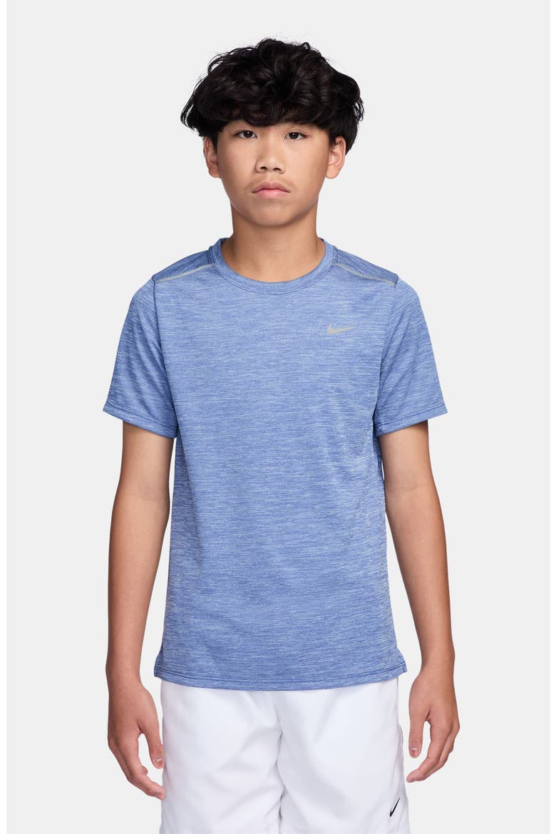 Kids' Miler Dri-FIT Running T-Shirt, Main, color, LAPIS/ REFLECTIVE SILVER