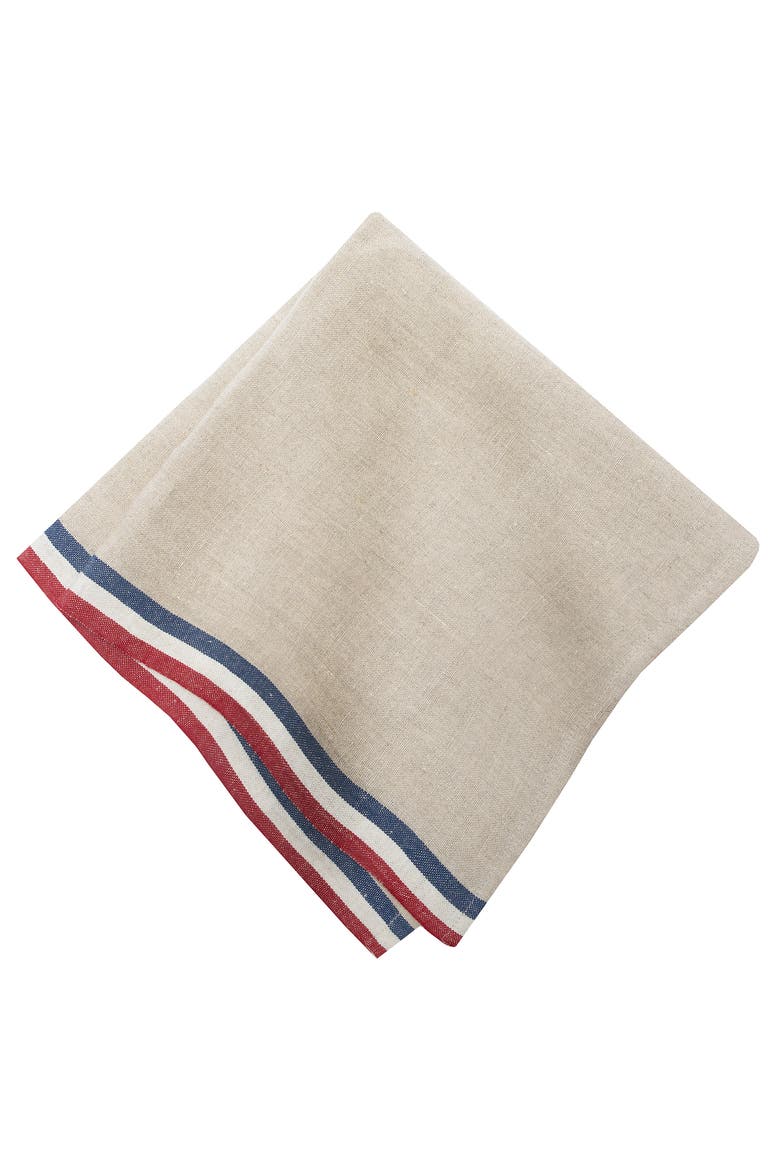 Normandy Napkins - Set of 4, Alternate, color, Natural, Red, 20" x 20"