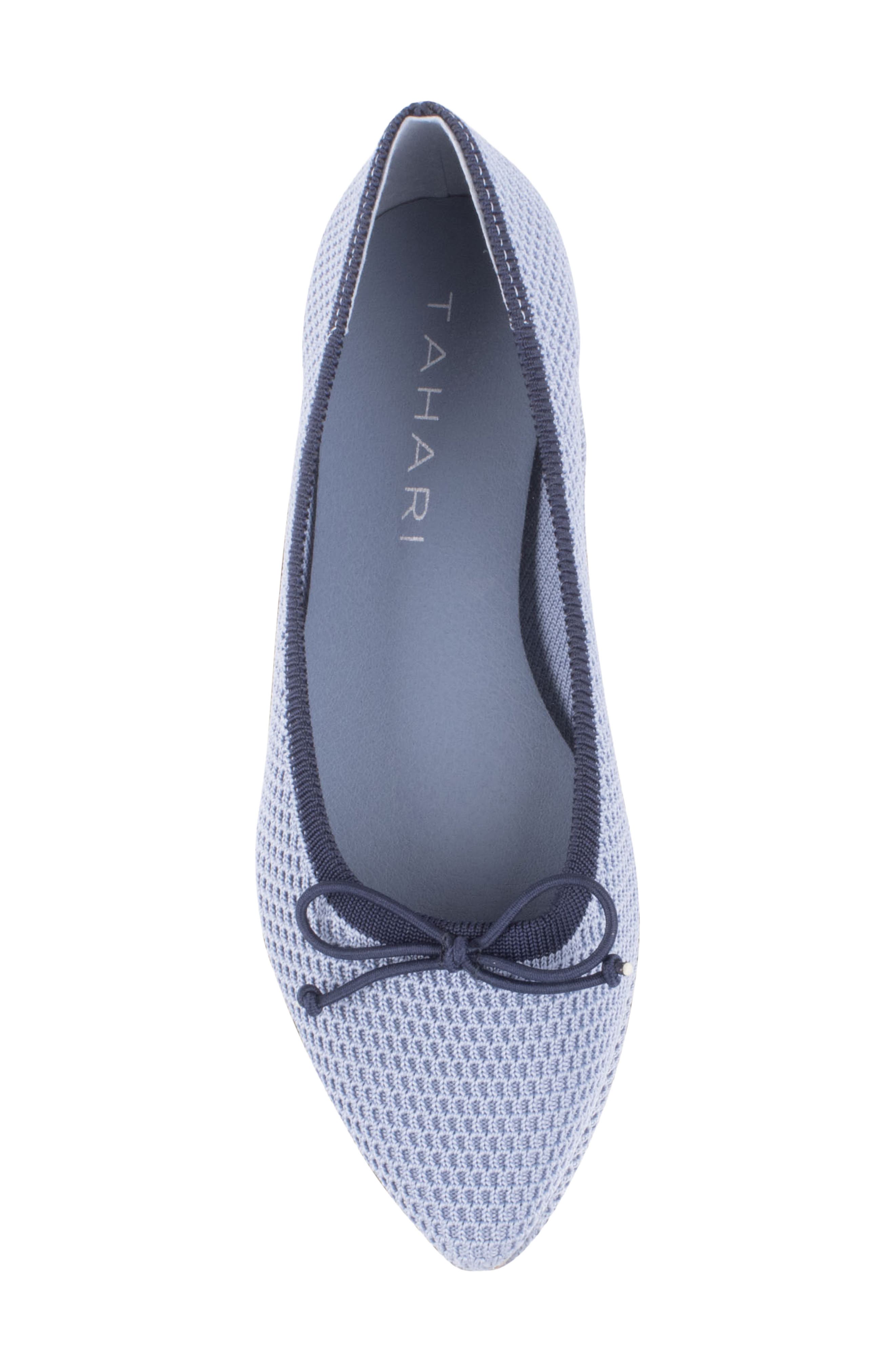Tahari Bogota Pointed Toe Flat, Alternate, color, Blue/ Navy
