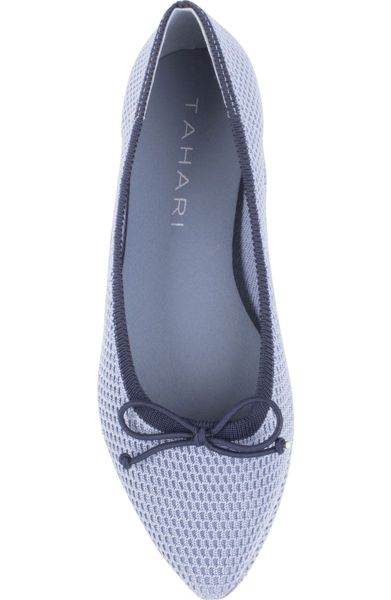 Tahari Bogota Pointed Toe Flat, Alternate, color, Blue/ Navy
