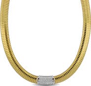 Julianna B. Cubic Zirconia Cluster Omega Necklace