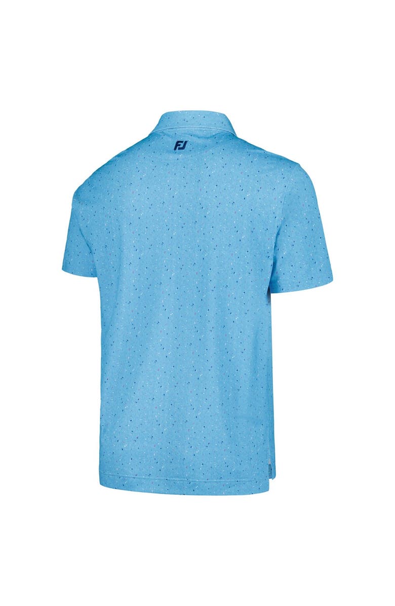 FOOTJOY Men's FootJoy Blue Arnold Palmer Invitational Tweed Texture ProDry Stretch Pique Polo, Alternate, color,