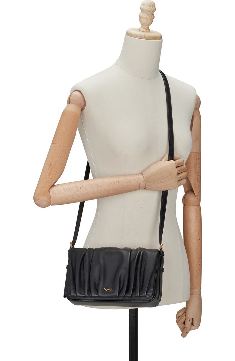 Oryany Bell Pleated Leather Shoulder Bag, Alternate, color,
