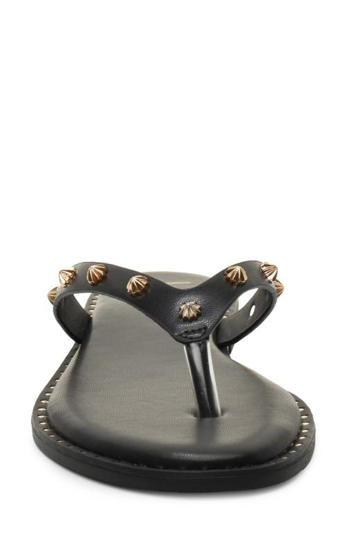 Nicole Miller Studded Thong Sandal In Black