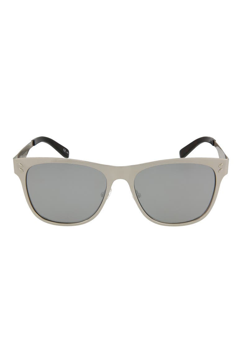 56mm Square Sunglasses, Main, color, SILVER SILVER SILVER/ MSL