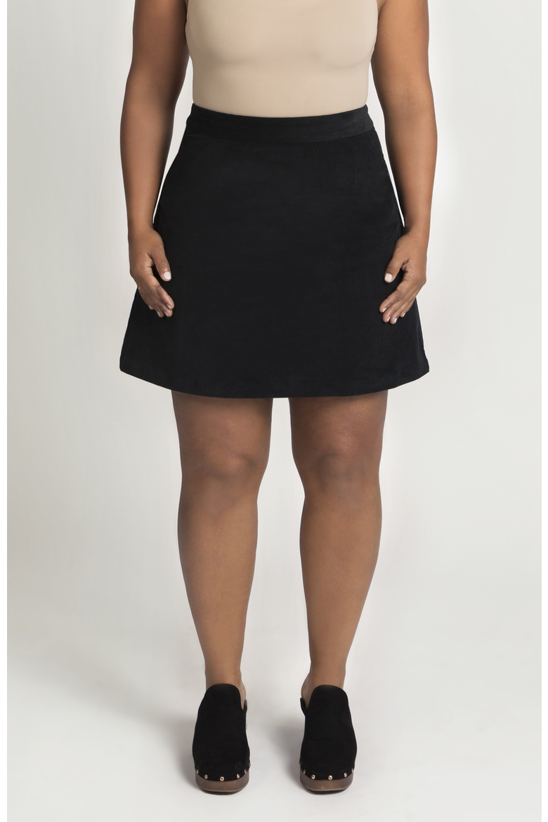 The Cord Mini Skirt, Main, color, Black