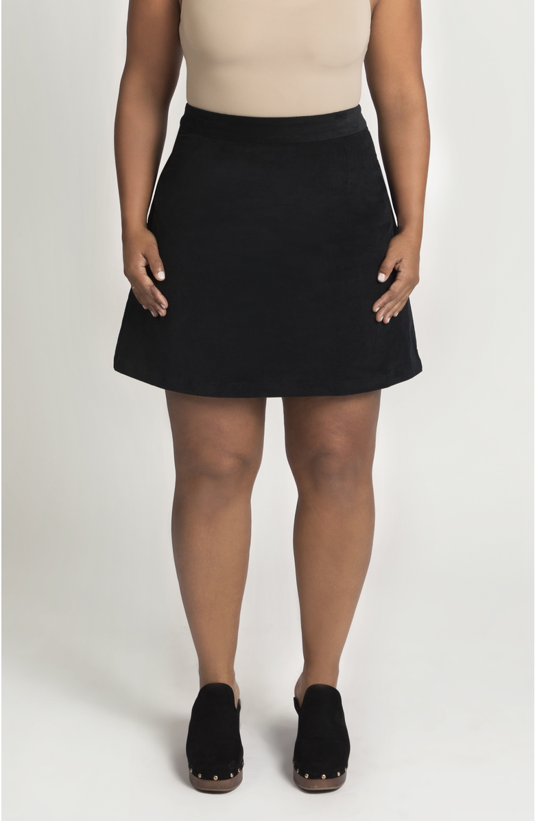 Aam The Label The Cord Mini Skirt, Main, color, Black