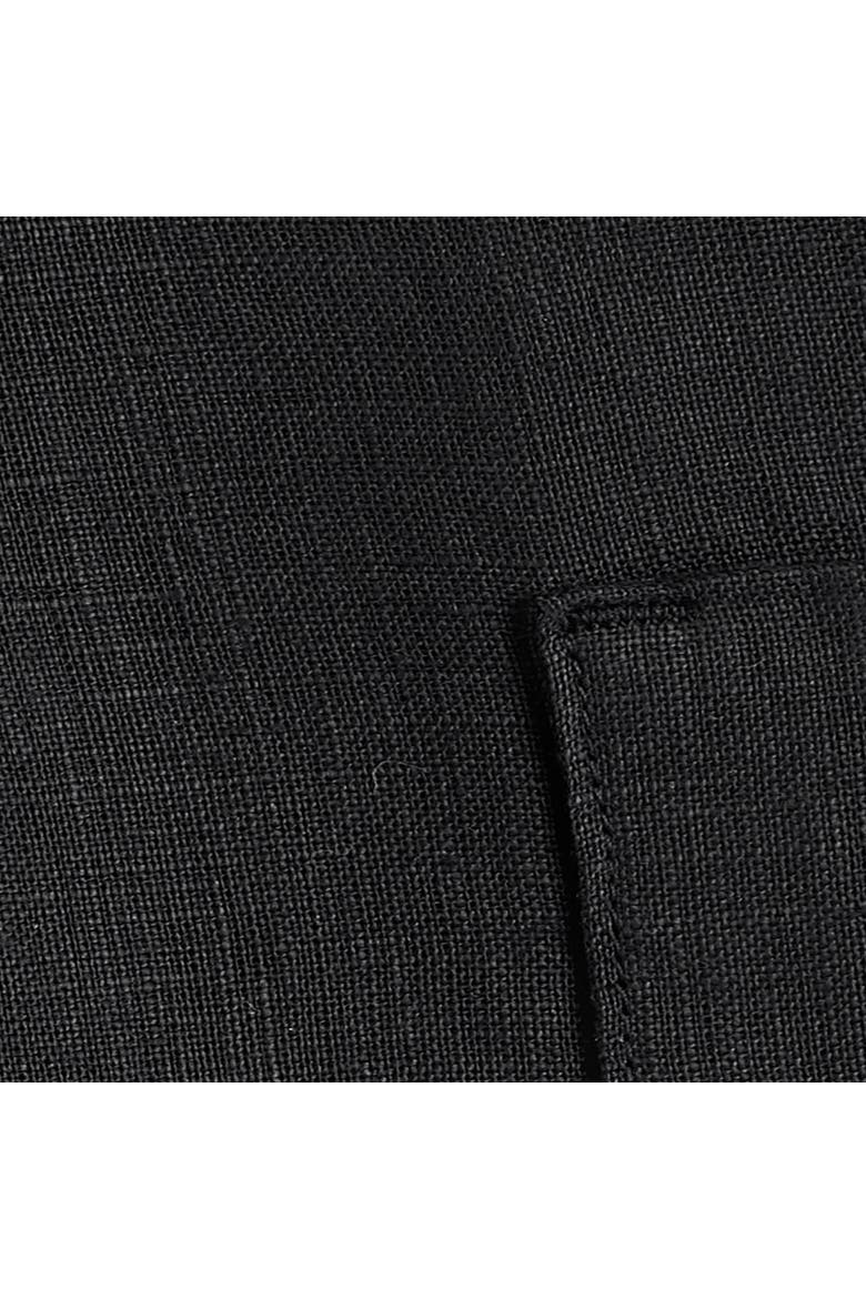 Linen Utility Bermuda Shorts, Alternate, color, BLACK