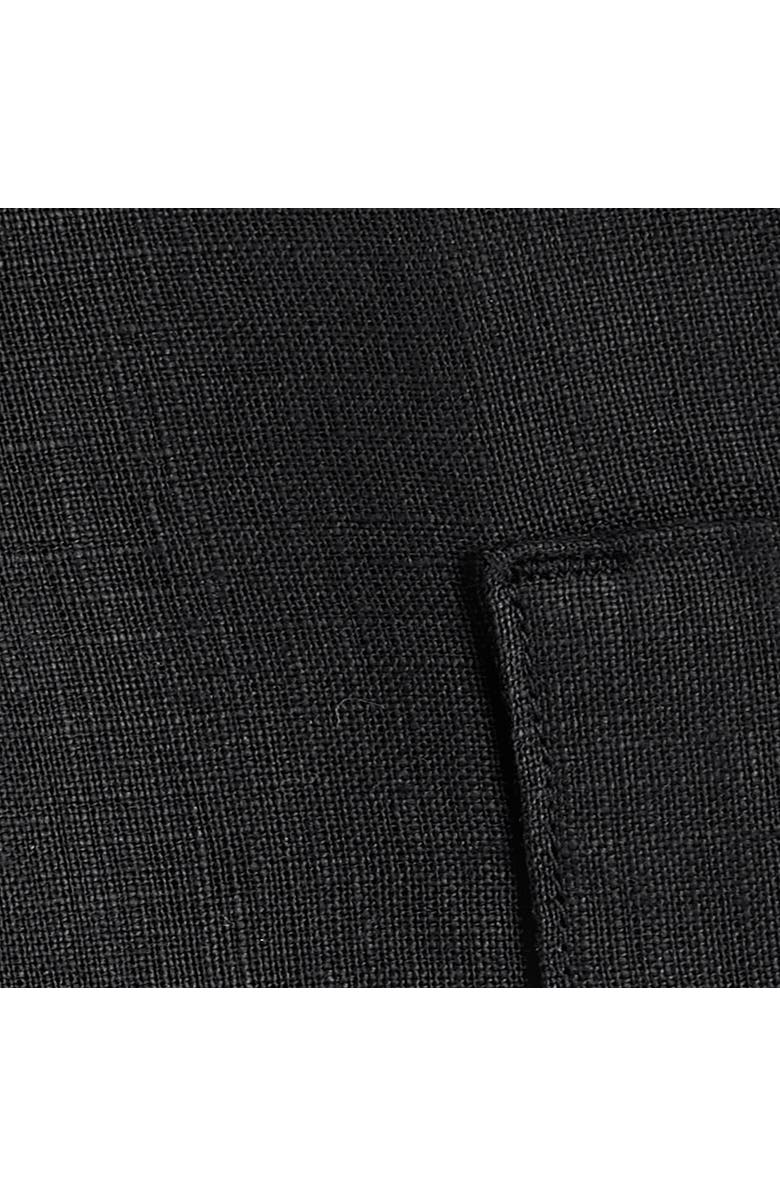COS Linen Utility Bermuda Shorts, Alternate, color, Black