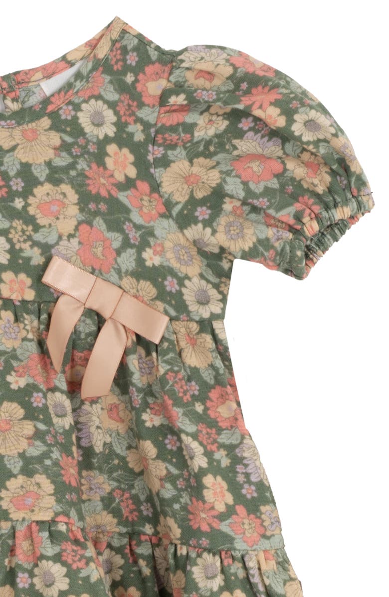 Rare Editions Floral Woven Dress, Alternate, color, Sage