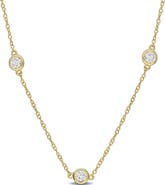 Julianna B. 1 CTW Lab-Grown Diamond Station Necklace