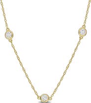 Julianna B. 1 CTW Lab-Grown Diamond Station Necklace