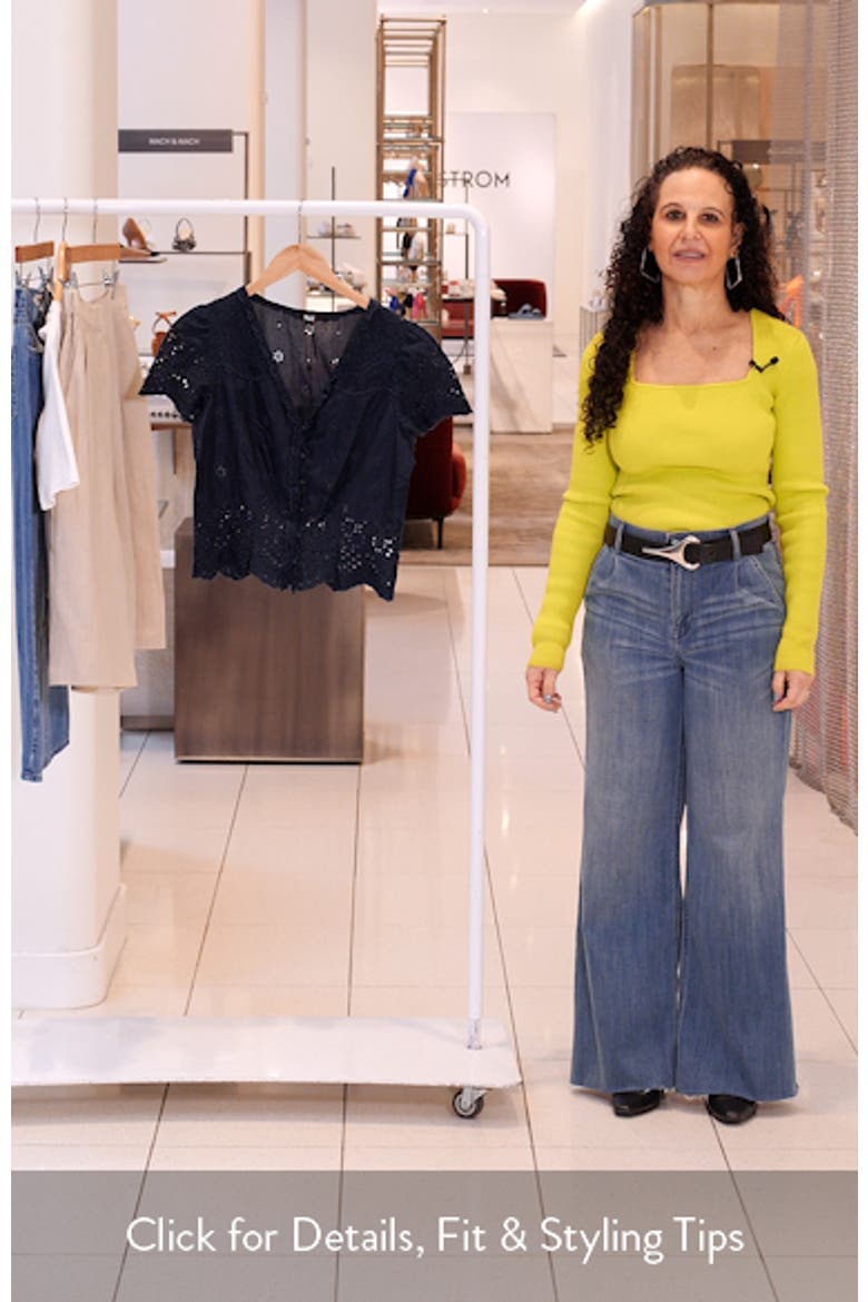 Quinta Cotton Eyelet Button-Up Shirt video