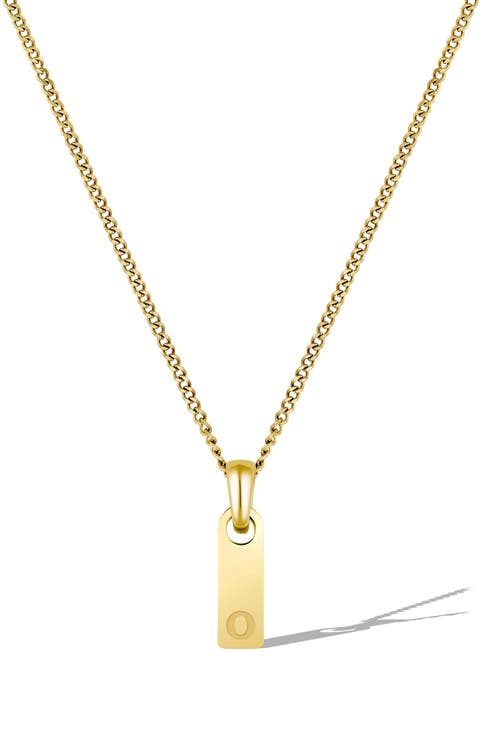 Men's Initial Pendant Necklace