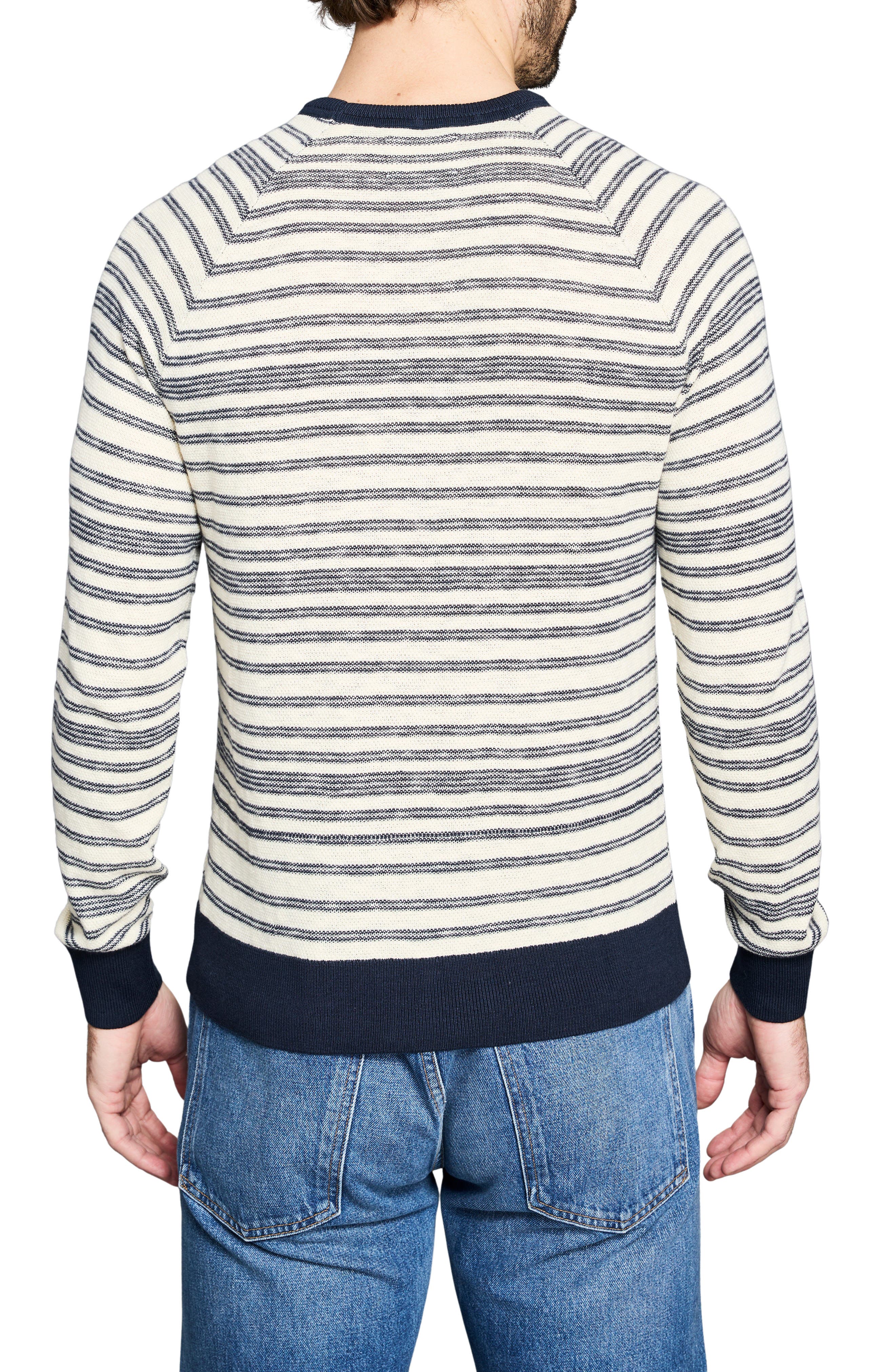 Stripe Crewneck Cotton Sweater - image 2