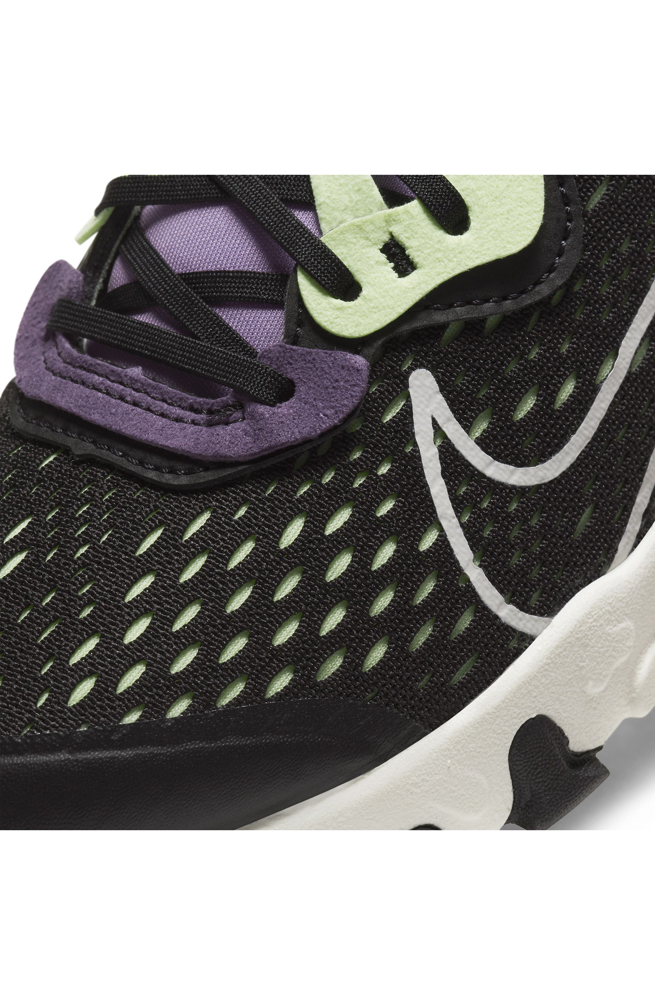 React Vision Sneaker, Alternate, color, BLACK/ GREY/ PURPLE/ SAIL