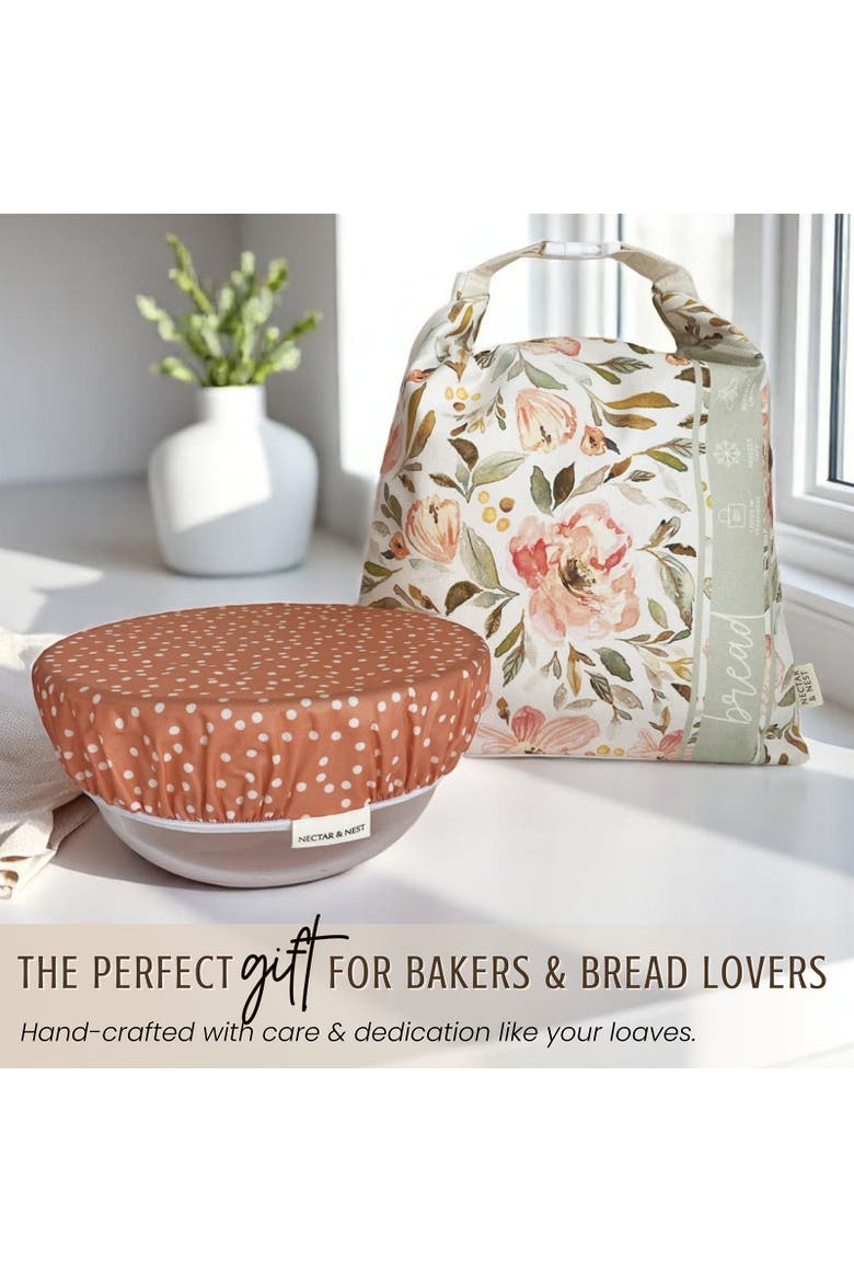 Artist Series Bread Baker Set, 2 Pieces, Sweetpea Garden, Alternate, color, Multicolor