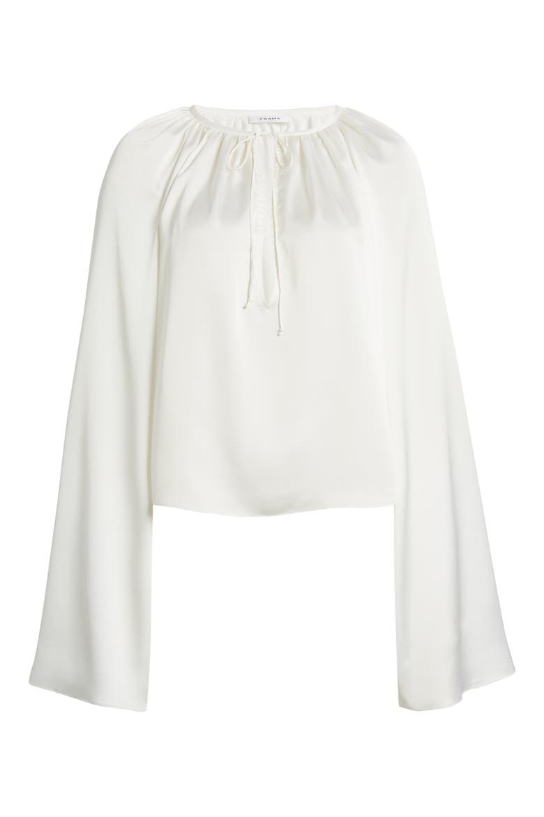 Gathered Neck Blouse, Alternate, color, CREAM