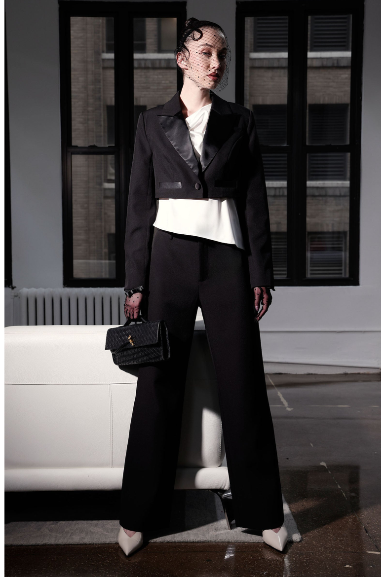 Shoshanna Blazer, Alternate, color, Black