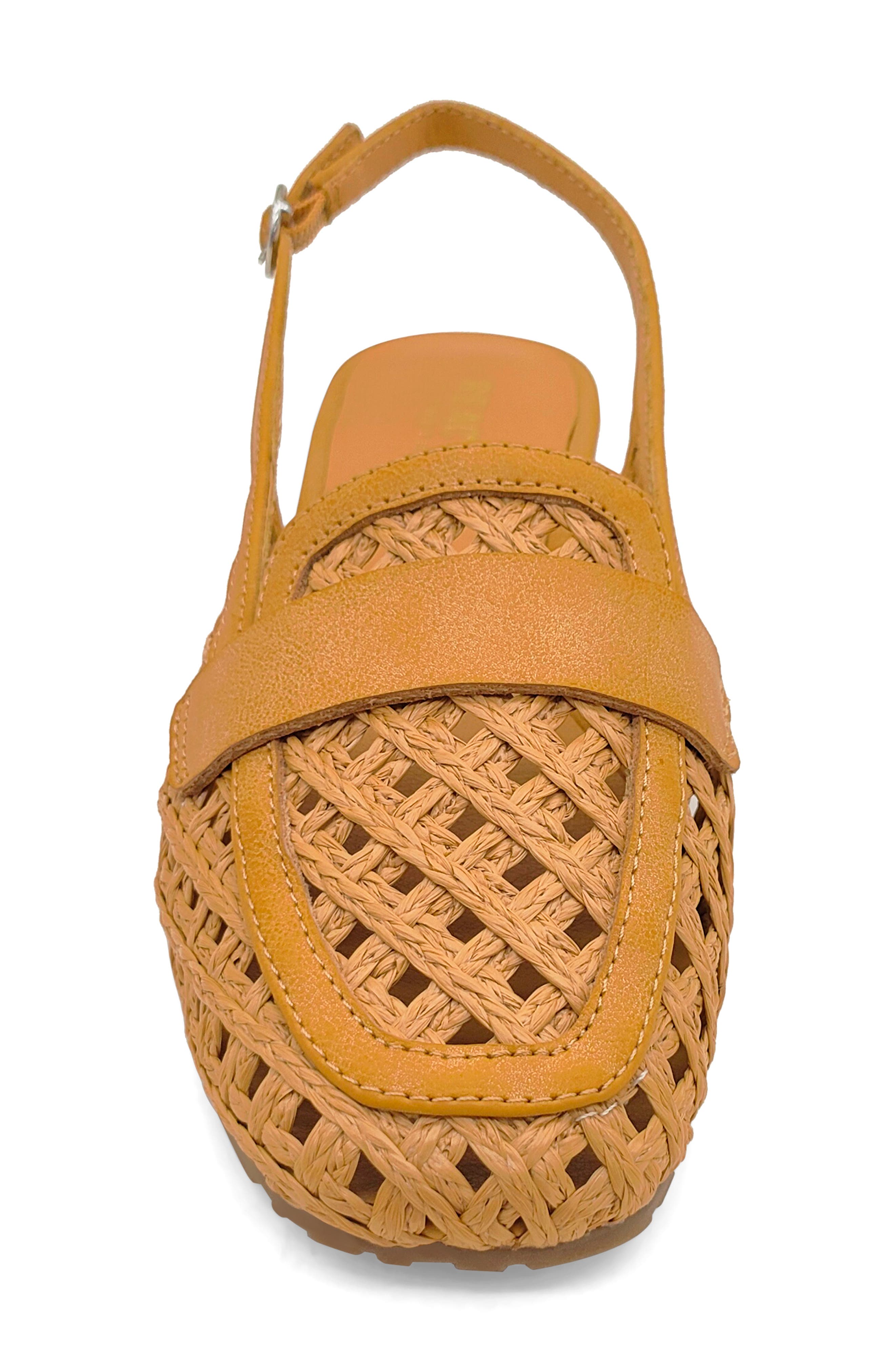 Reaction Kenneth Cole Enrica Raffia Slingback Flat, Alternate, color, Tan Raffia