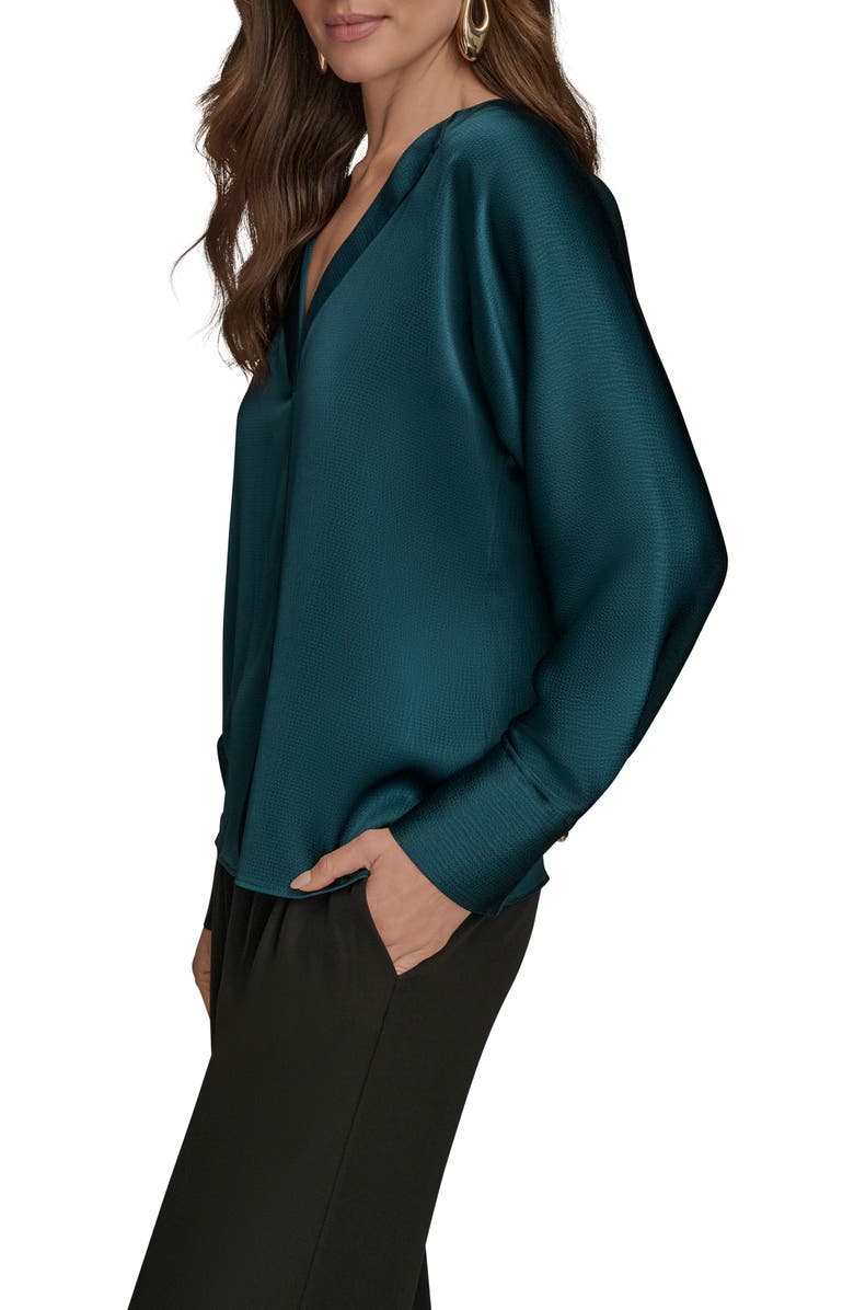 Donna Karan New York Hammered Satin Top, Alternate, color, 