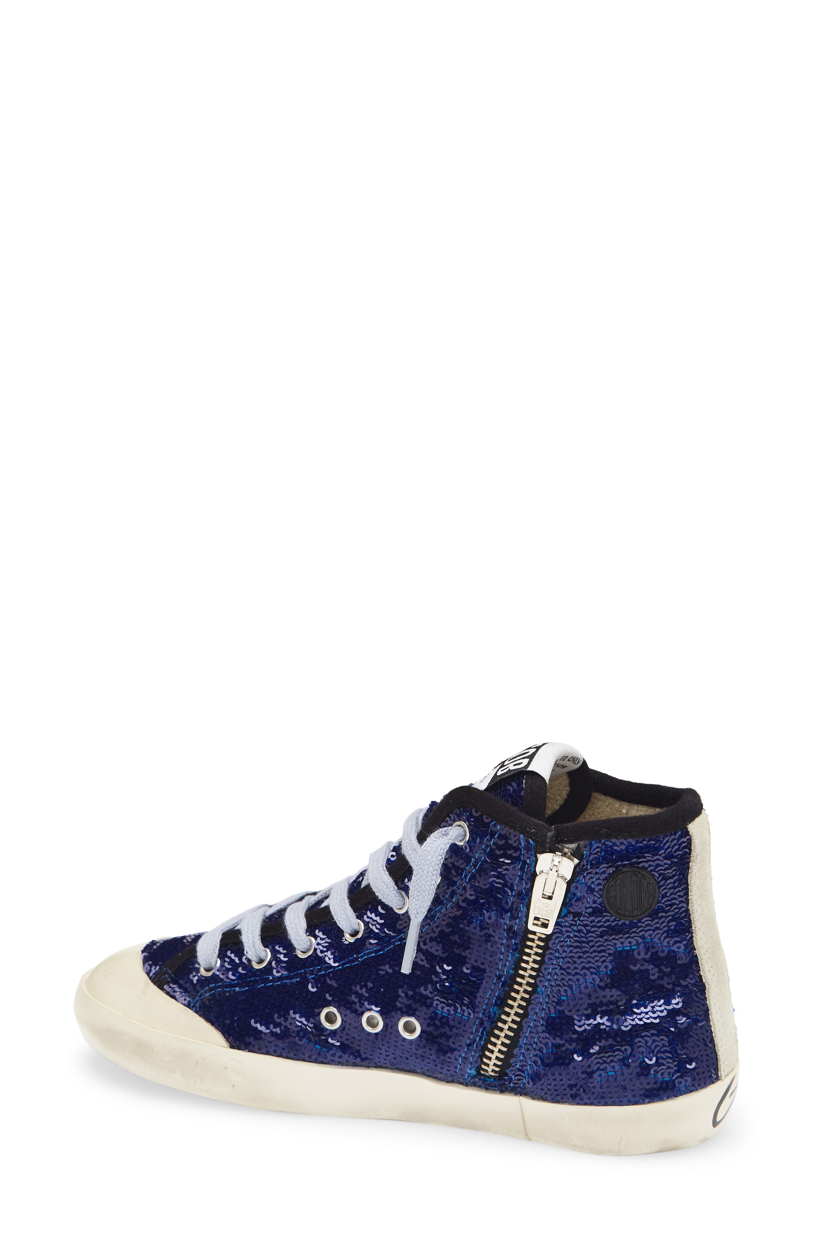 Kids' Francy Sequin High Top Sneaker, Alternate, color, BLUETTE/ ICE