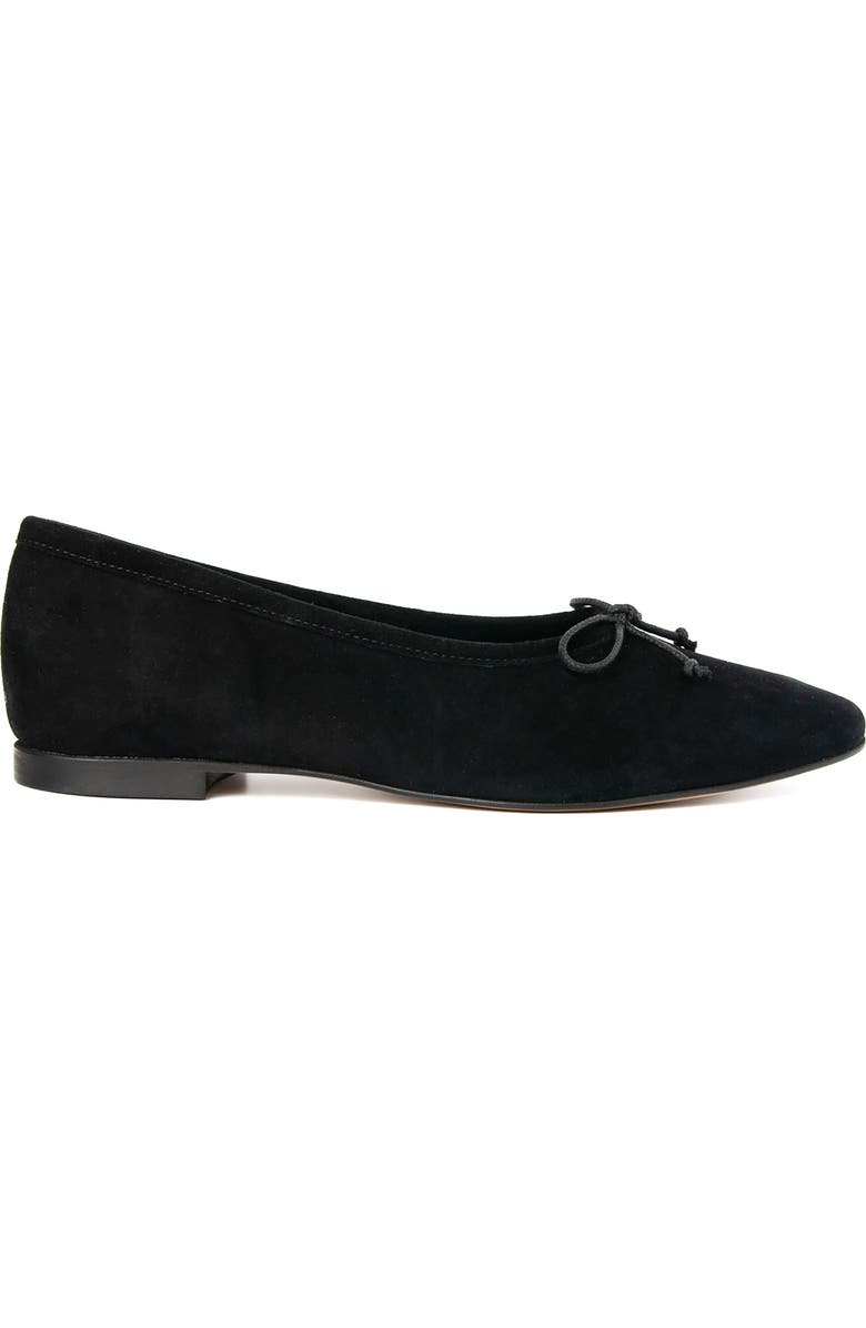 Menina Step Amelie Leather Ballet Flat, Main, color, Black Suede