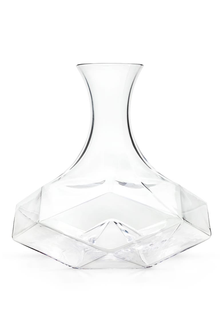 Seneca Crystal Faceted Wine Decanter, Main, color, WHITE