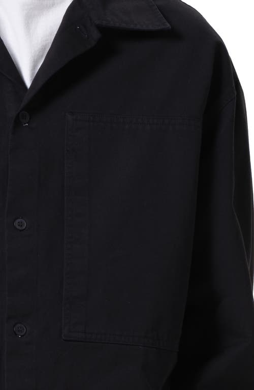 Agolde Cotton Rhode Overshirt In Black