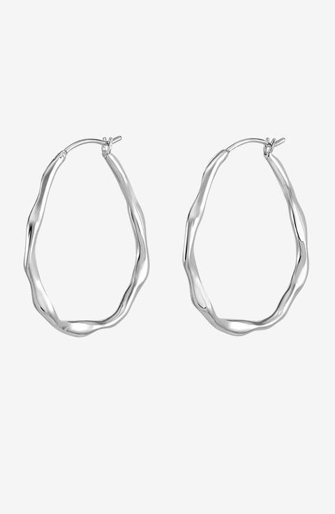 Large Oval Waterfall Hoops