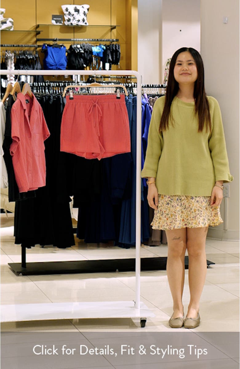 Mara Stripe Drawstring Waist Shorts, sales video thumbnail