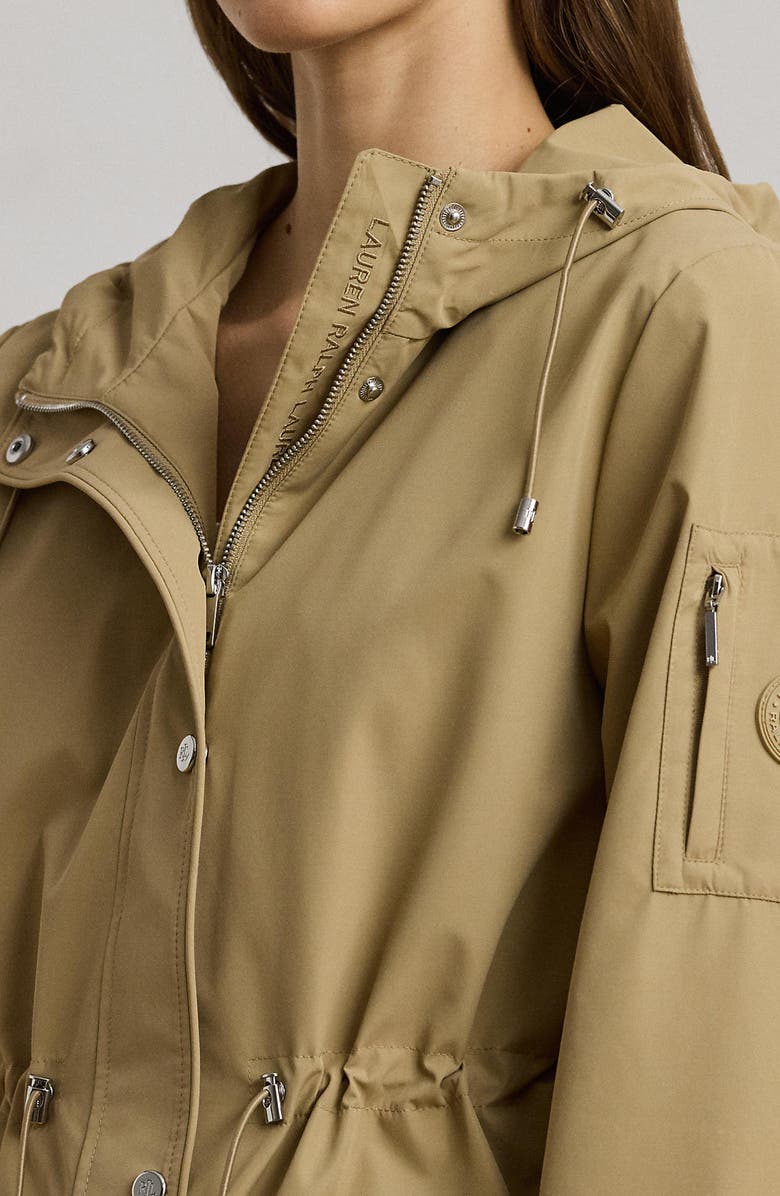 Lauren Ralph Lauren Hooded Jacket, Alternate, color, Birch Tan