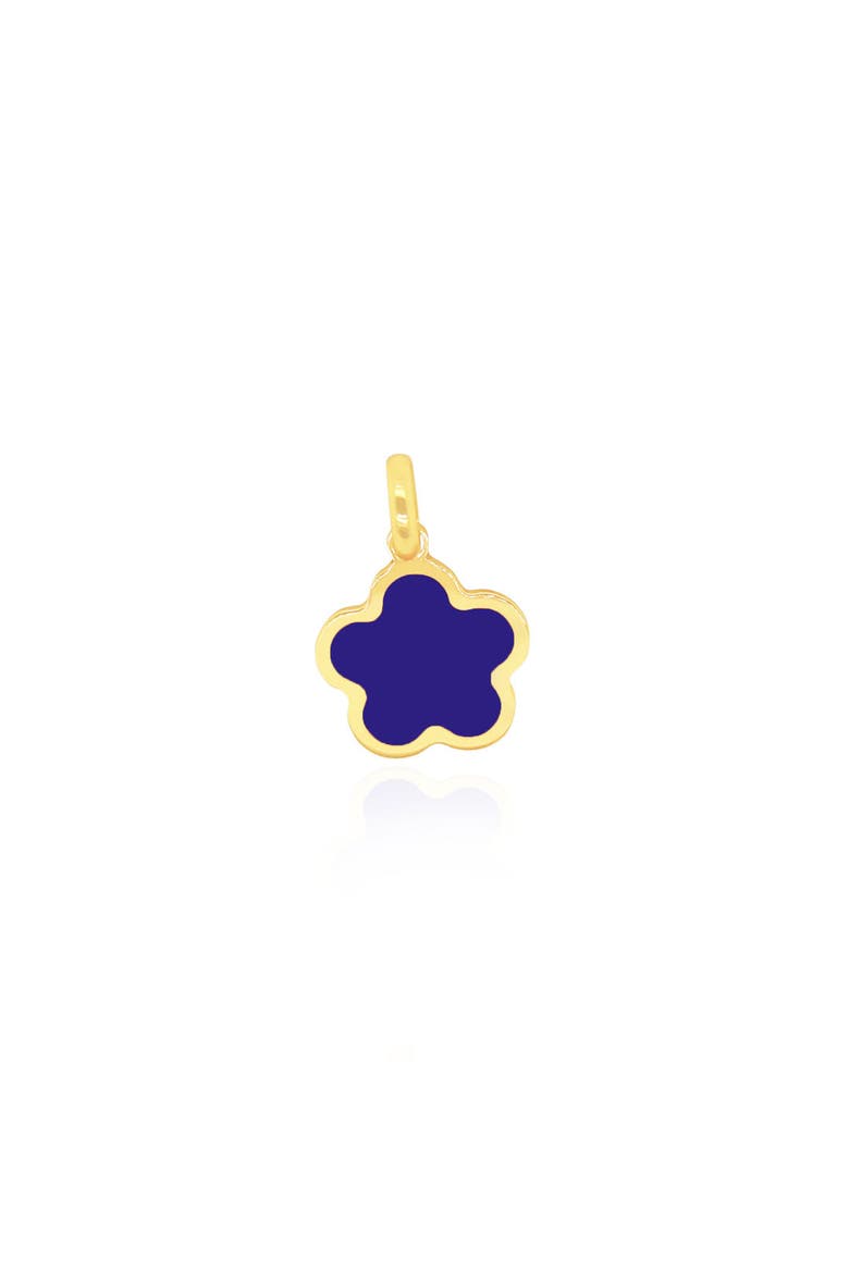 Lapis Flower Charm, Main, color, Lapis