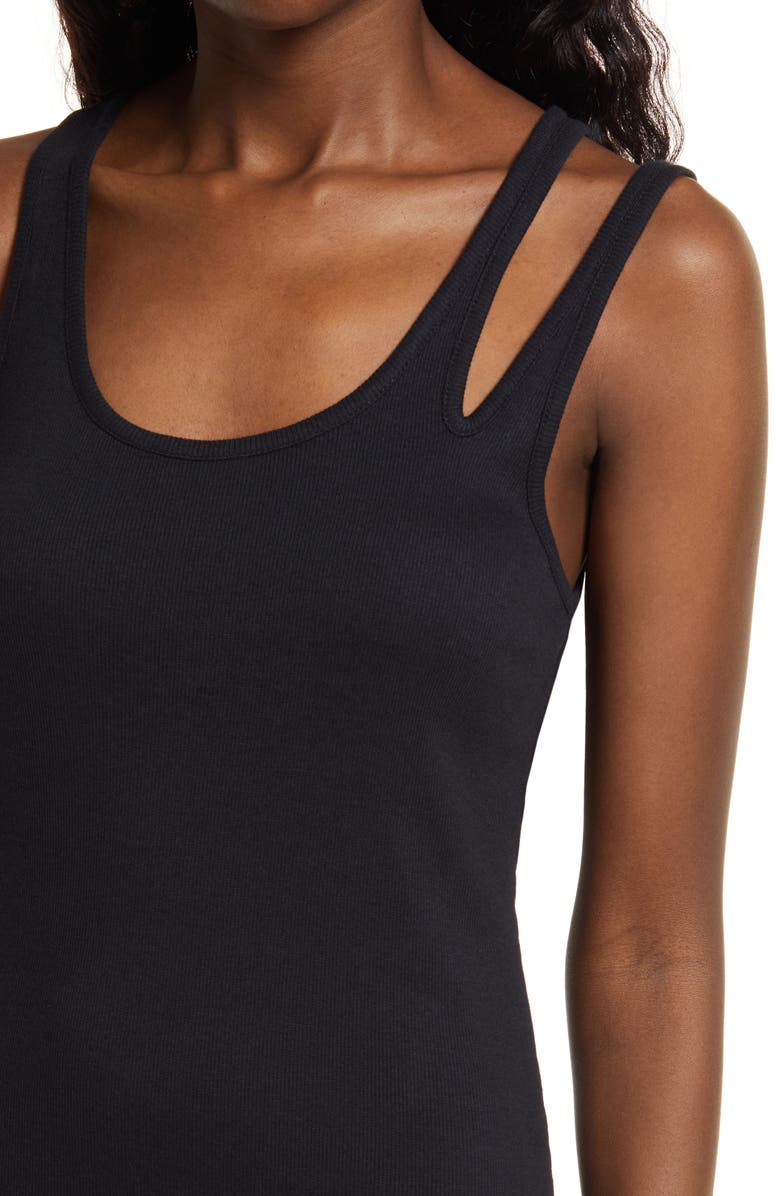 Open Edit Ribbed Midi Tank Dress, Alternate, color,