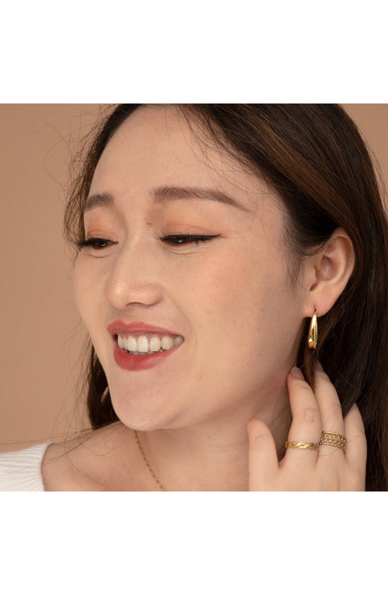 Starfish Project Crescent Moon Thread Drop Earrings in Gold, Alternate, color, Gold