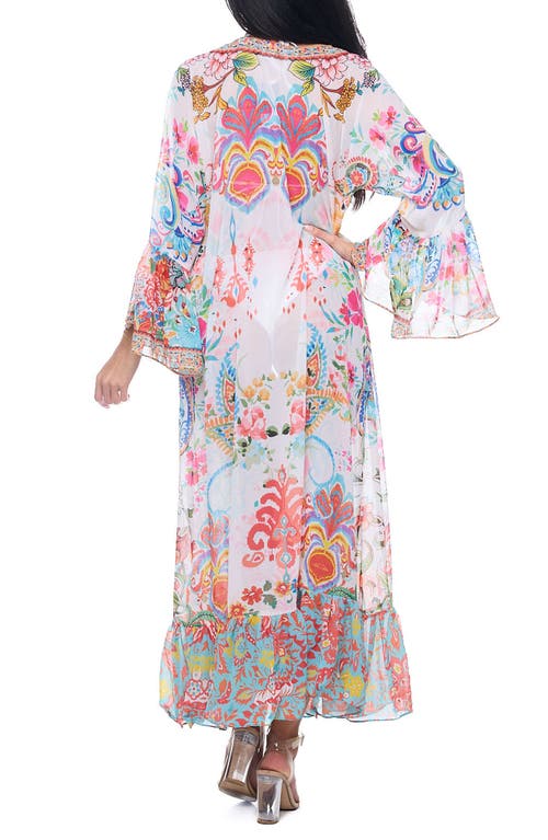 Shop Ranee's Ranees Ruffle Sleeve Cover-up Duster In White