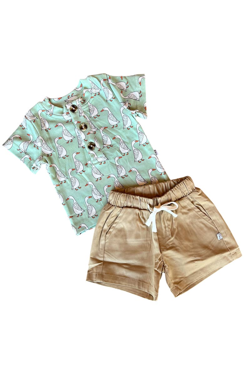 Laree + Co Brextyn Kids Henley Tee, Alternate, color, Mint Green