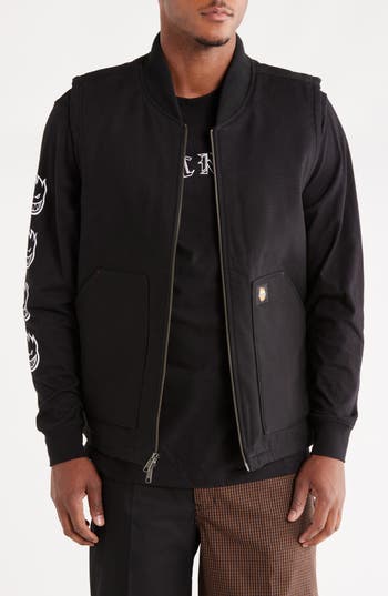 Dickies X Spitfire Zip Vest In Black