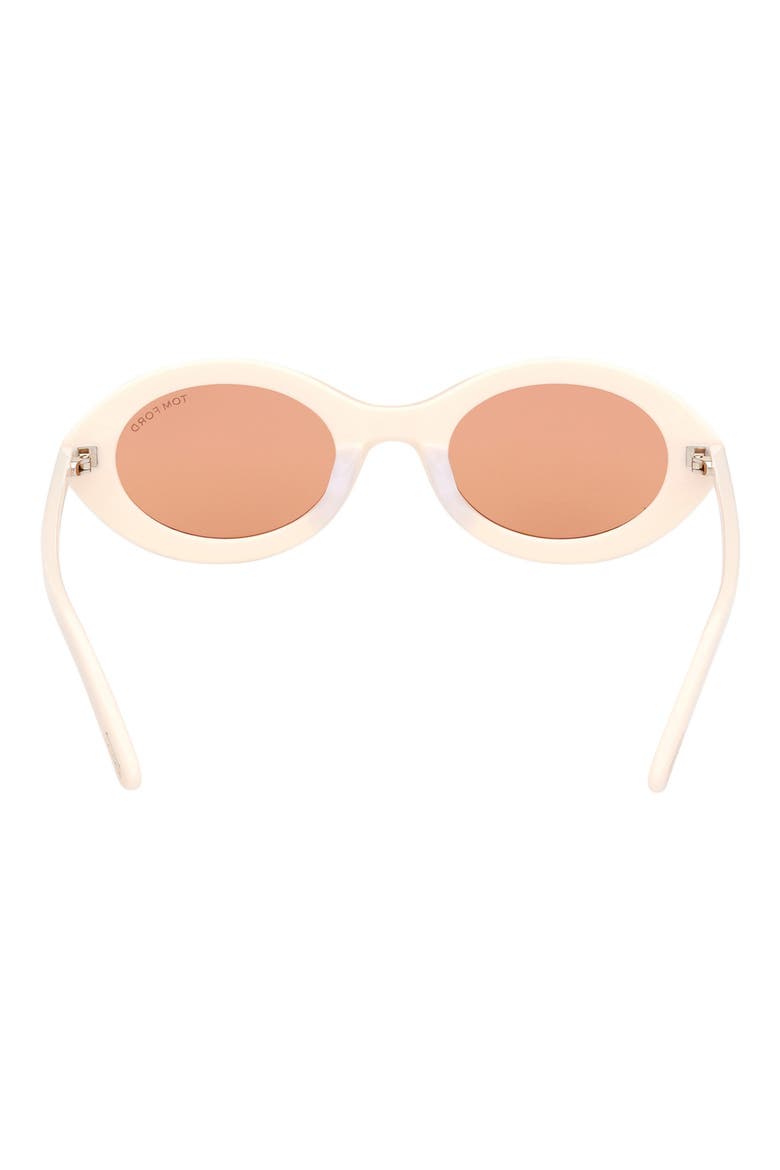 51mm Oval Sunglasses, Alternate, color, IVORY / BROWN