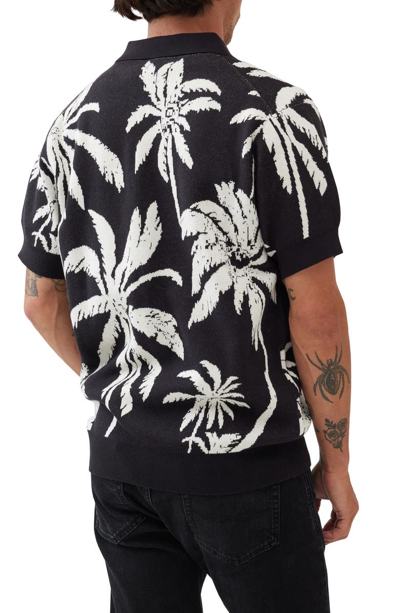 Rodd & Gunn Anatori Palm Tree Jacquard Cotton Sweater Polo, Alternate, color, 