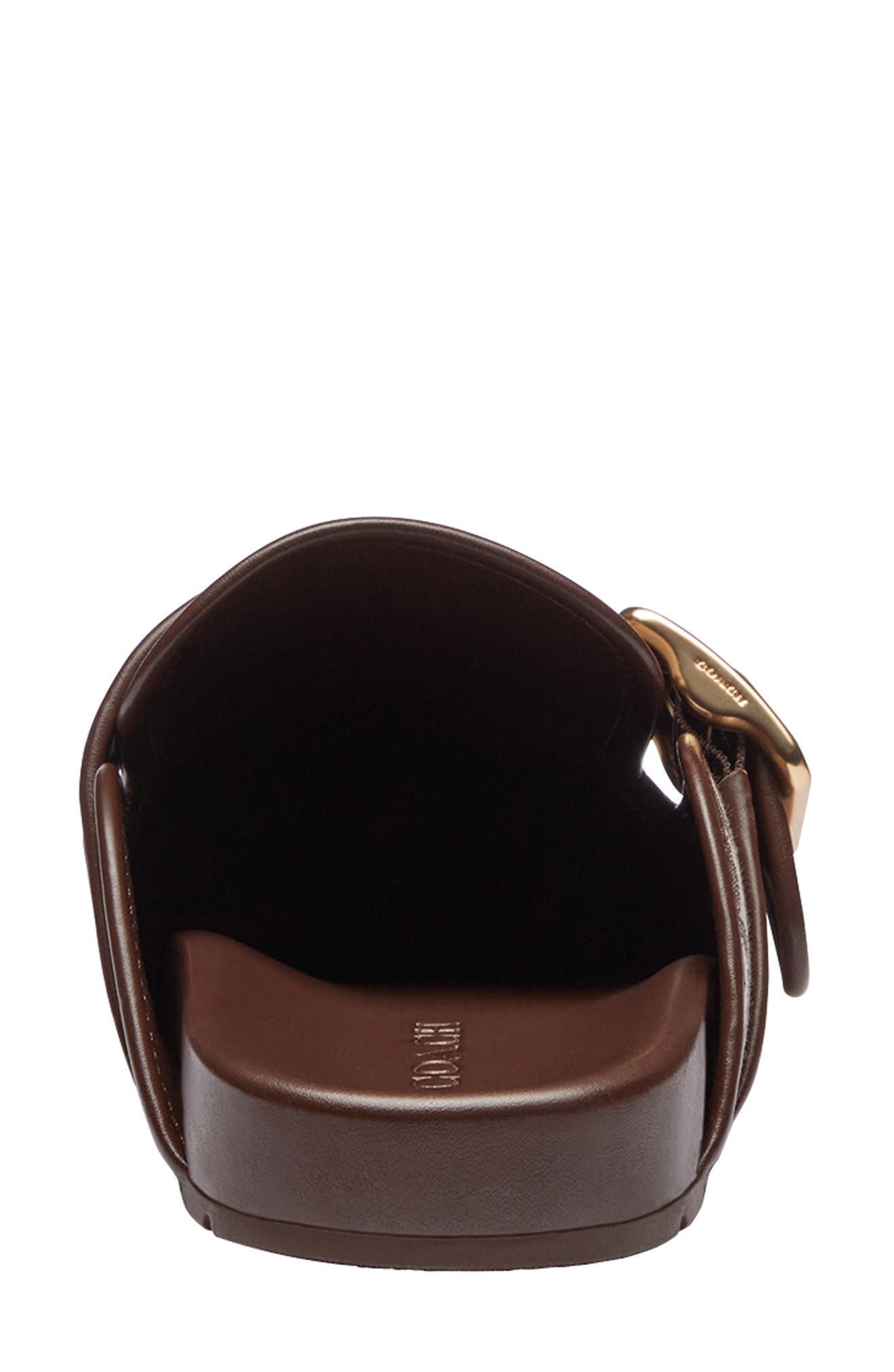 COACH Archival Signature Jacquard Buckle Clog, Alternate, color, Oak/ Maple