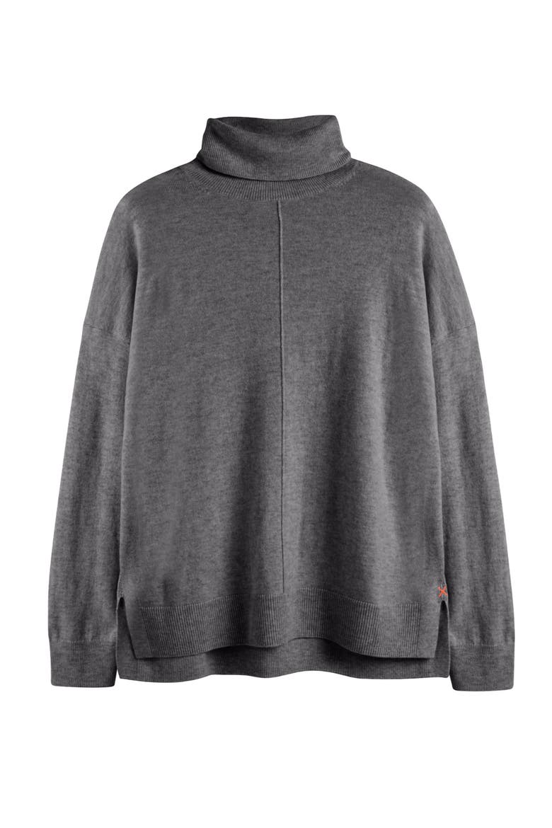 Relaxed Roll Neck Wool & Cashmere Sweater, Alternate, color, Grey