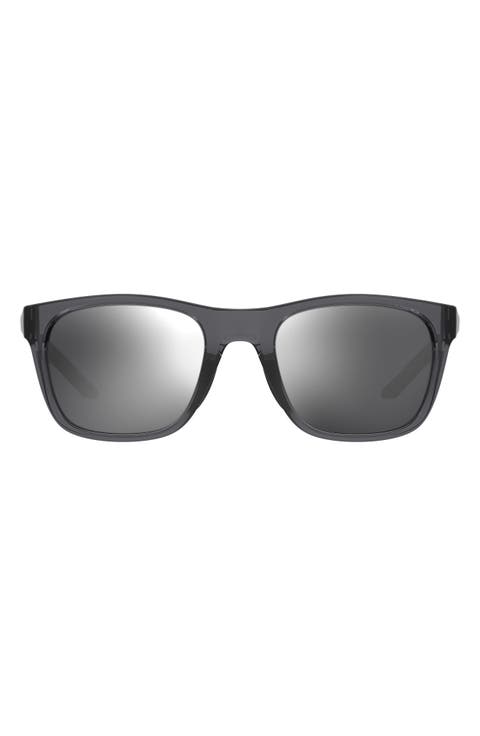 55mm Gradient Polarized Rectangular Sunglasses