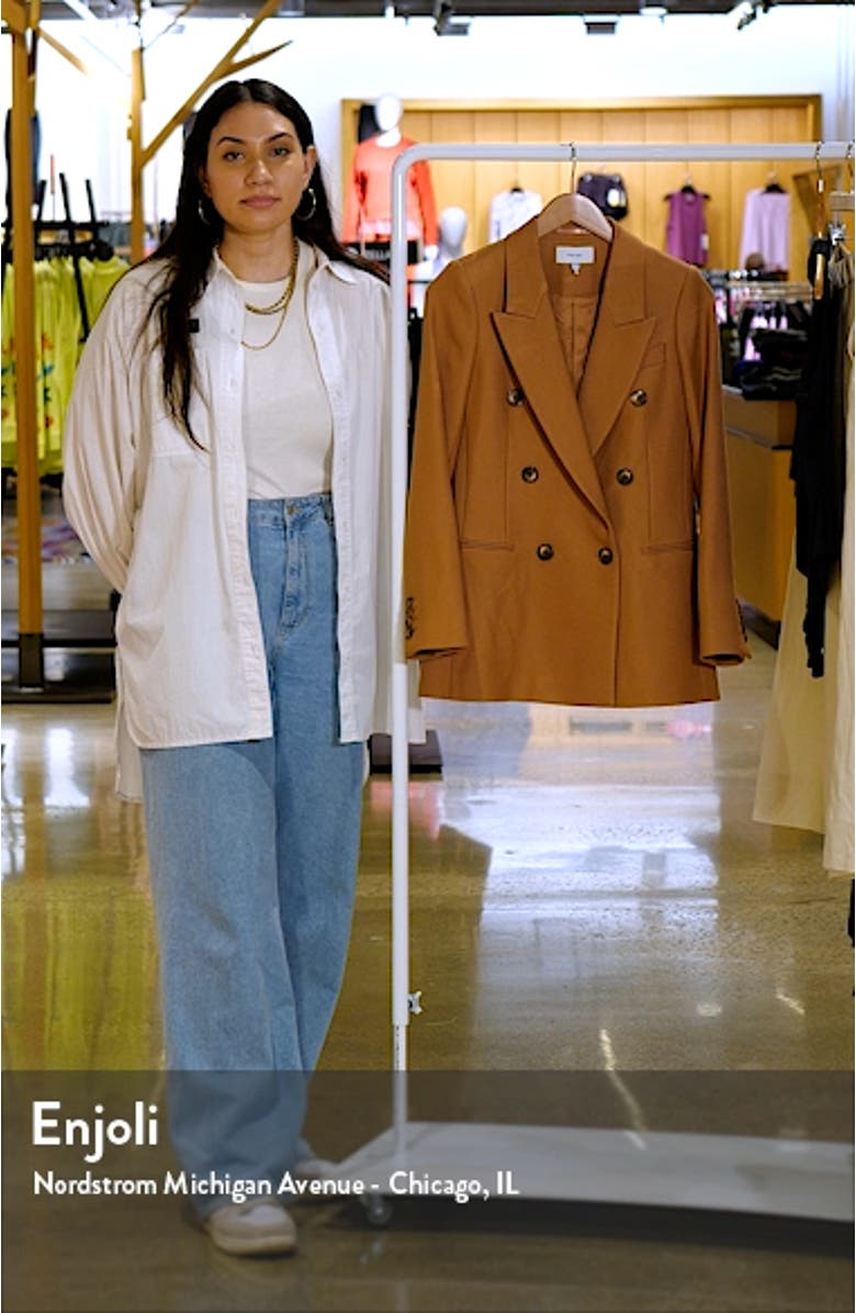 Skye Double Breasted Twill Blazer, sales video thumbnail