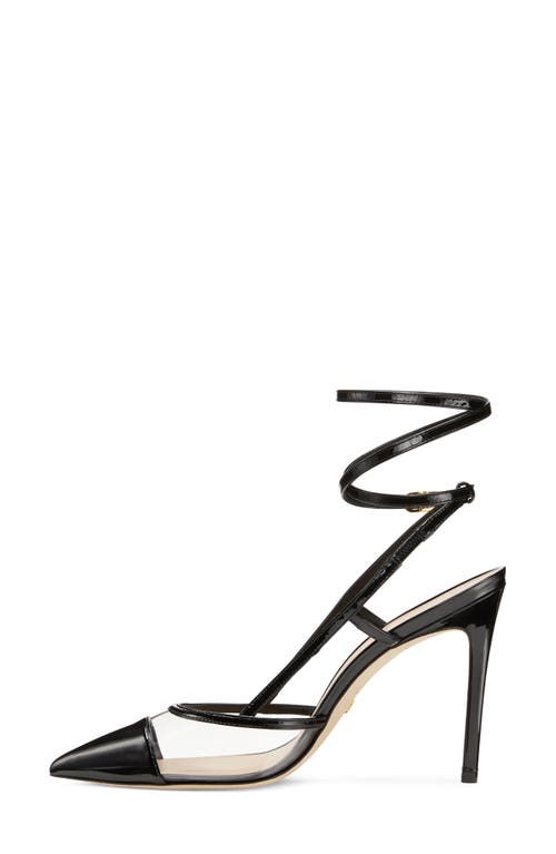 Stuart Weitzman Mondian Ankle Wrap Pump In Black