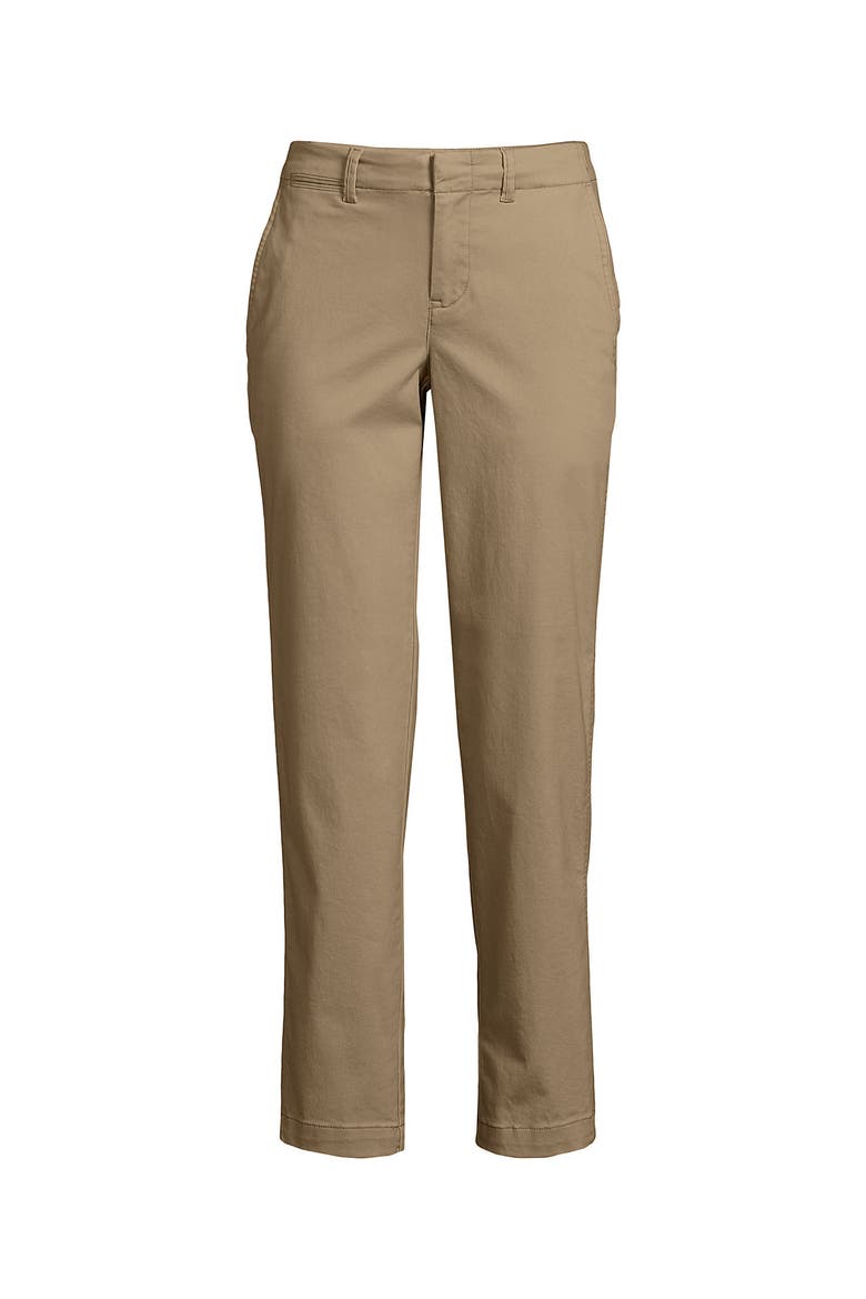 Mid Rise Classic Straight Leg Chino Ankle Pants, Alternate, color, Desert Tan