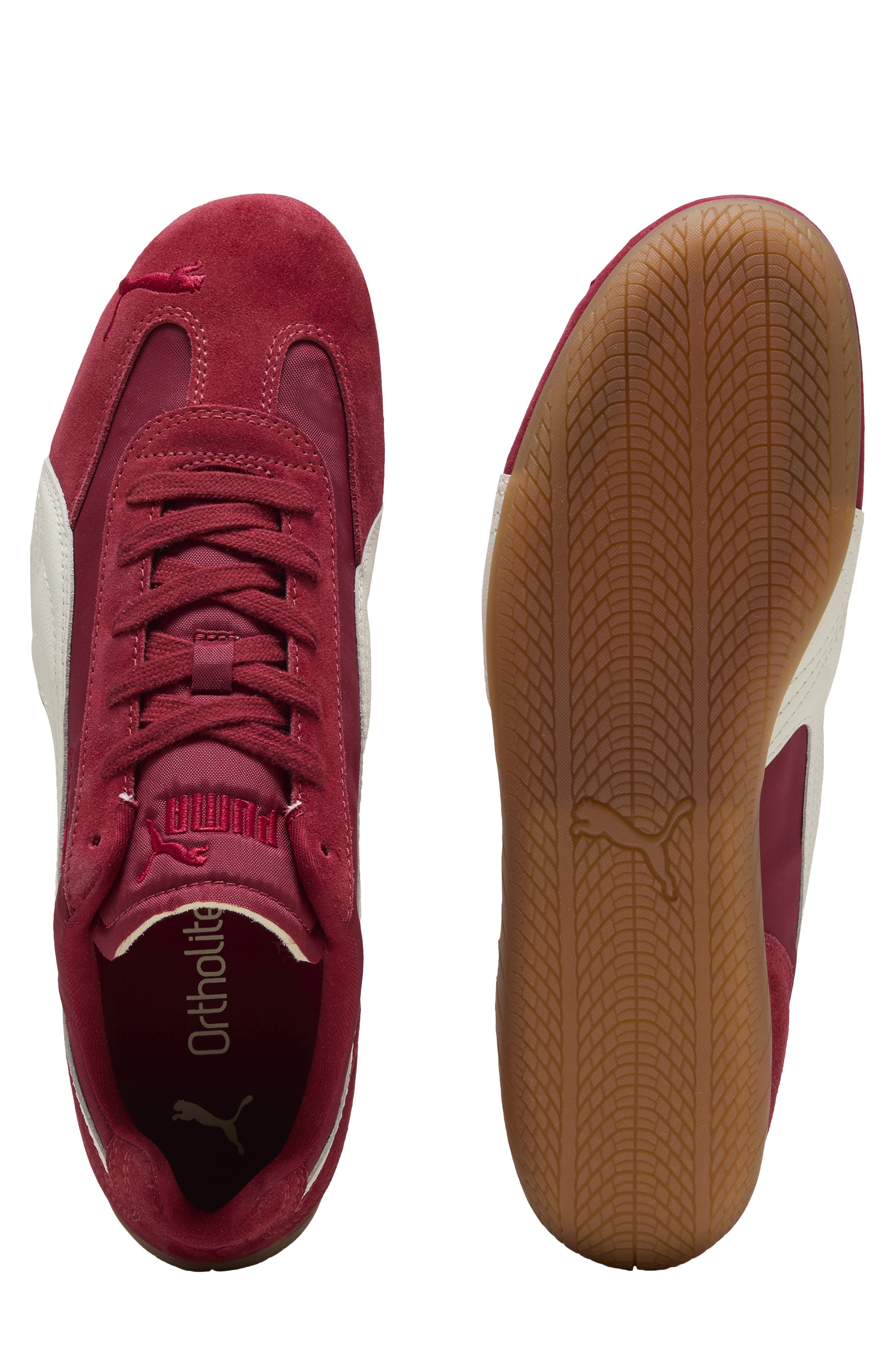 PUMA Speedcat Nylon Sneaker, Alternate, color, Dark Crimson/ Puma White