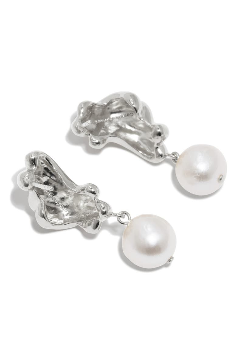 COMPLETEDWORKS Freshwater Pearl Drop Earrings, Alternate, color, Silver Plated