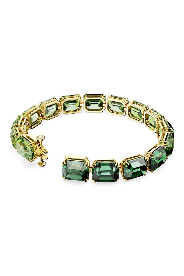 Millenia Octagon Cut Crystal Bracelet, Alternate, color, GREEN
