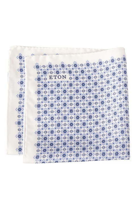 Neat Floral Silk Pocket Square